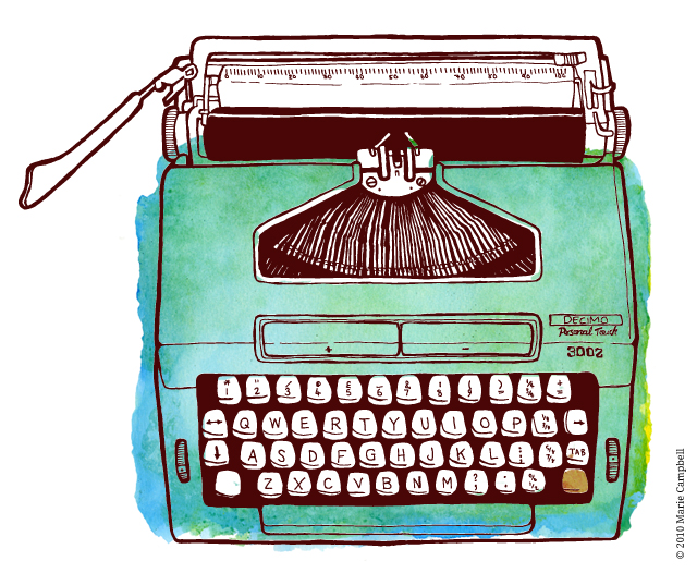 Renovación de estilo en el foro. Drawing-of-a-typewriter